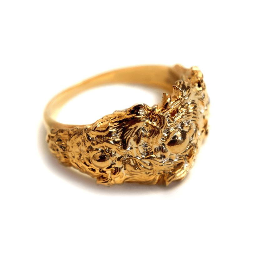 Melted Wings Ring Gold