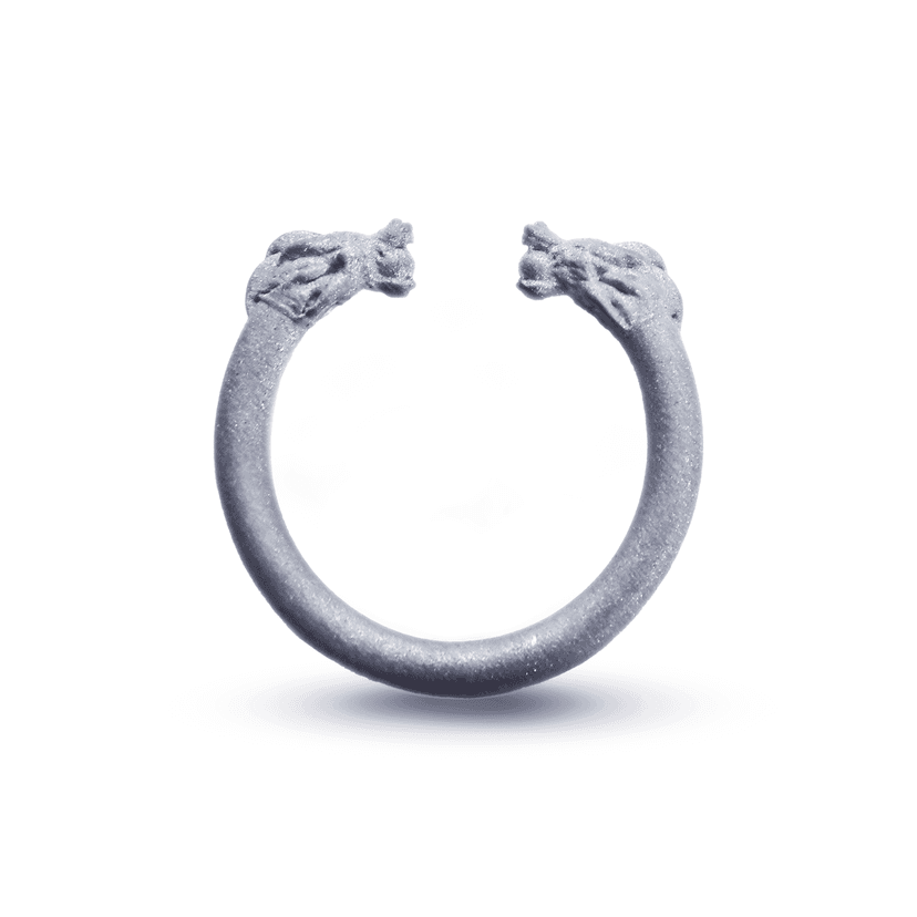 Sea dragon ring sandblasted finish