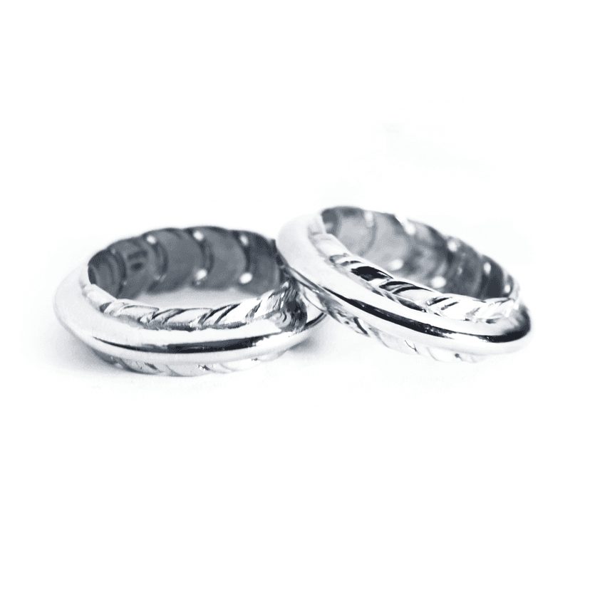 Total eclipse couple rings set