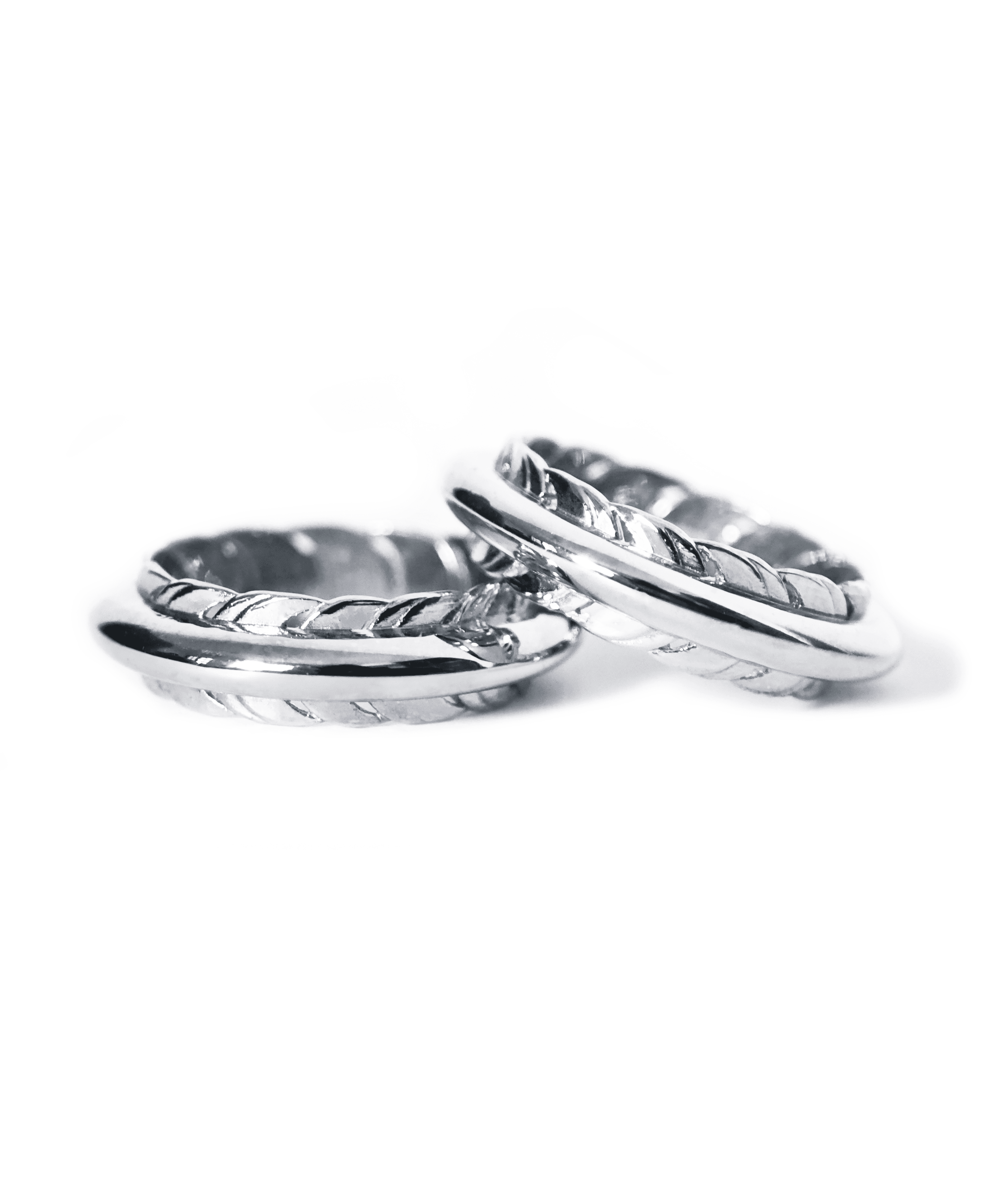 Total eclipse couple rings set